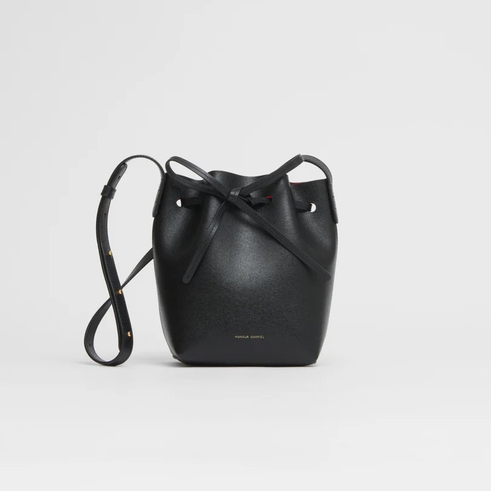 Mansur Gavriel Mini Mini Bucket Bag black leather